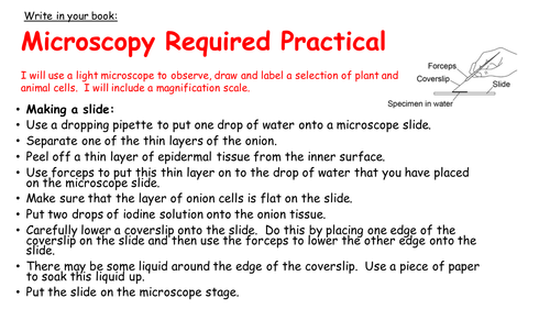 AQA B1.2 Microscopy Required Practical