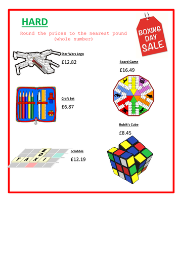 Boxing Day Sale Rounding Decimals.