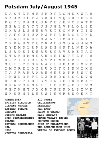 The Potsdam Conference Word Search