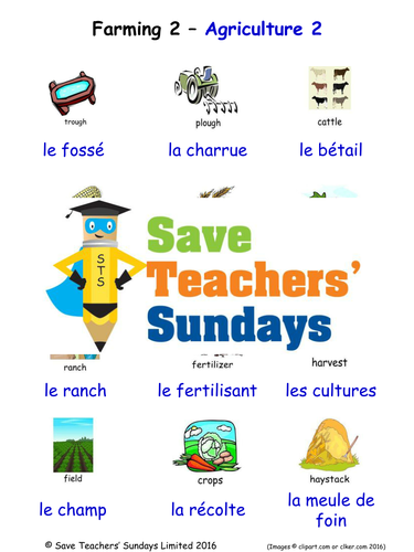 Farming in French Worksheets, Games, Activities and Flash Cards (with audio) (2)