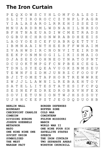 The Iron Curtain Word Search