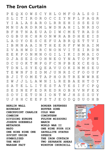 The Iron Curtain Word Search