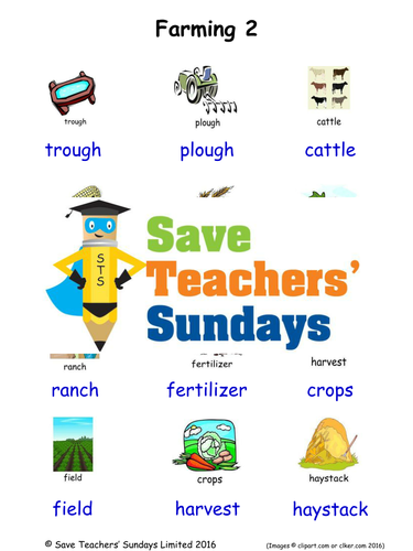 Farming EAL/ESL Worksheets, Games, Activities and Flash Cards (with audio) (2)