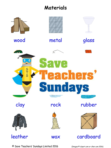 Materials EAL/ESL Worksheets, Games, Activities and Flash Cards (with audio)