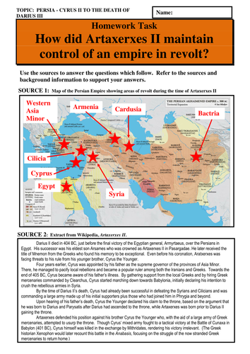 How did Artaxerxes II maintain control of an empire in revolt?