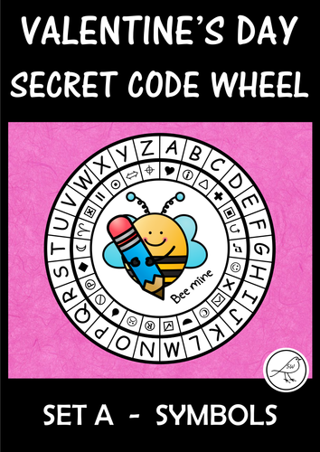 Valentine's Day - Secret Code Wheel - alphabet and symbols