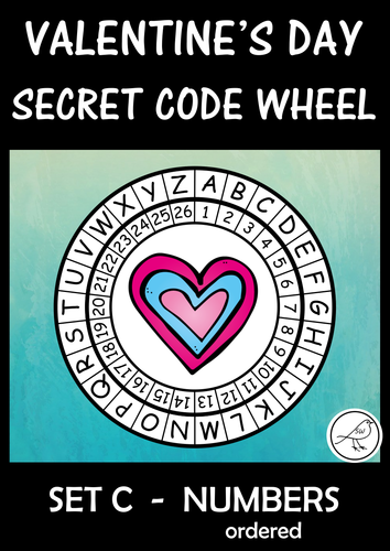 Secret Code Wheel - Valentine's Day - (numbers ordered)
