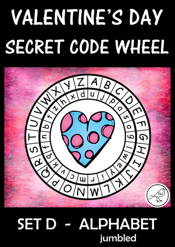 Secret Code Wheel - Valentine's Day - Alphabet (jumbled)