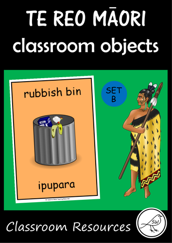 Te Reo M膩ori  -  Classroom Objects - Set B