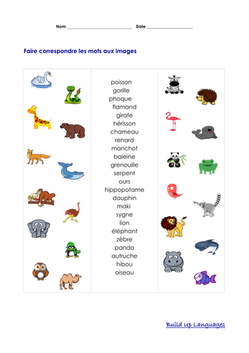 Animaux Sauvages match