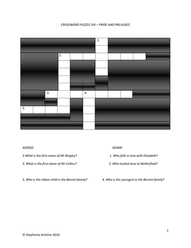 Crossword puzzles IV Teaching Resources