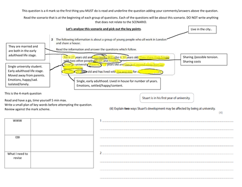 BTEC Level 2 Exam Revision 4 mark questions