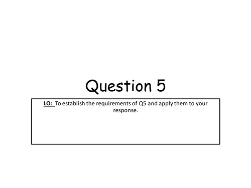 AQA GCSE Paper 2 Writing Section: Q5