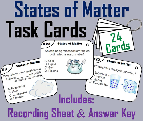 States of Matter Task Cards