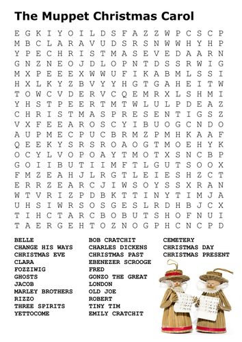 The Muppet Christmas Carol Word Search