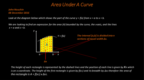 Area under a curve