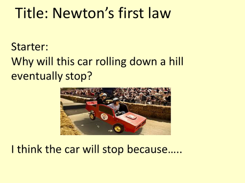 Introduction to Newton's First Law