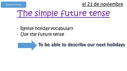 Simple Future Holidays - Las vacaciones en Valencia, VIVA, EXECEL, MIRA