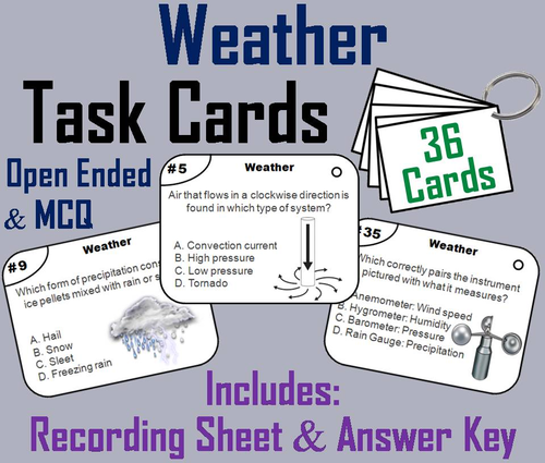 Weather Task Cards
