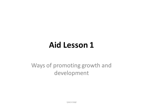 3 lessons Aid/Aid v trade/Debt Relief