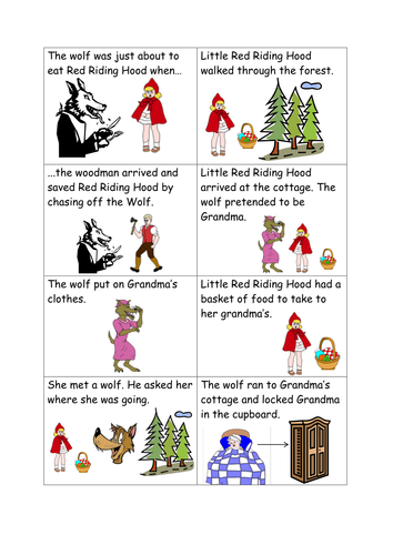 Story Sequencing (Little Red Riding Hood)