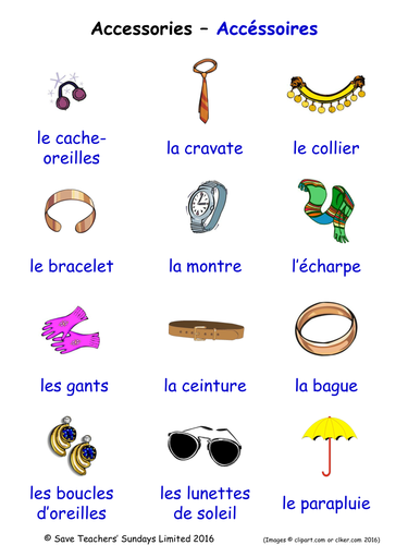 Clothes in French Word Searches (3 Wordsearches)
