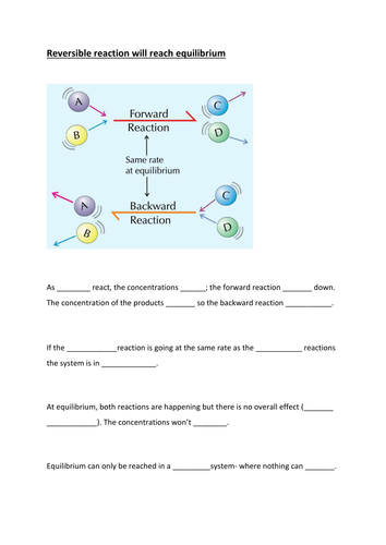 L13 & 14 Reversible reactions  & Equilibrium and Le Chatelier’s principle & shifting equilibrium