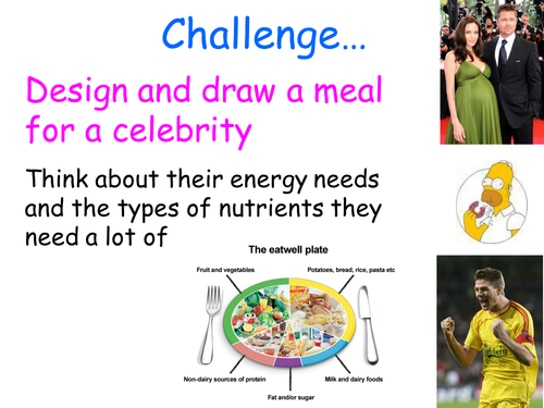What's in food? food types and meal planning KS3 biology