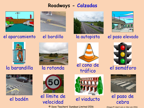 Transport in Spanish Posters (3 Spanish Transport Posters)