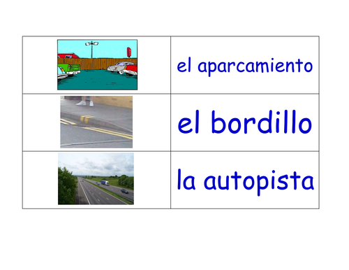 Transport in Spanish Flashcards (36 Spanish Transport Flash Cards)