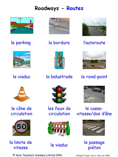 Transport in French Word Searches (3 Wordsearches)