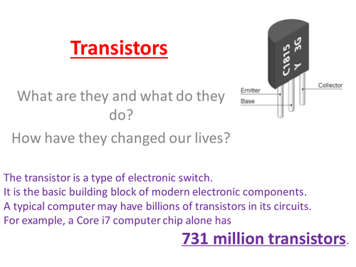 GCSE Phyiscs Transistors ( OCR 21st Century P6 )
