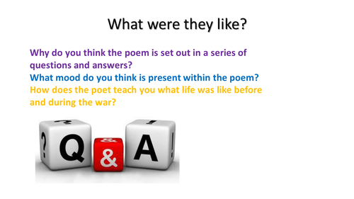 What were they like? Denise Levertov GCSE poetry 9-1 Conflict poetry