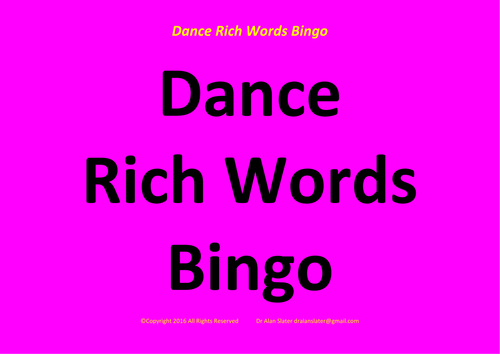 Dance Rich Words Activity
