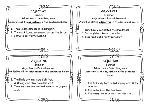 Adjective homework year 3 07 picture