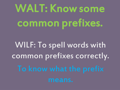 Common Prefixes Powerpoint and Activity
