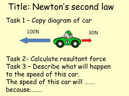 Introduction lesson to Newton's Second Law