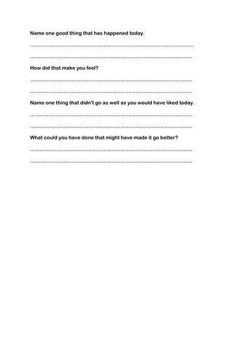 Feelings Diary - simple format | Teaching Resources