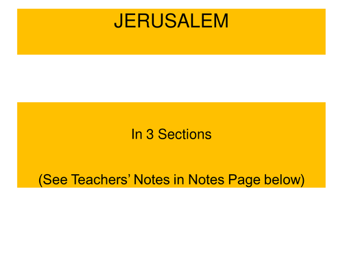 Jerusalem - a Balanced View