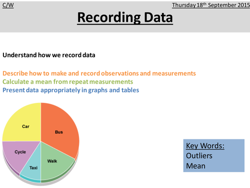 KS2 - Recording Scientific Data PowerPoint