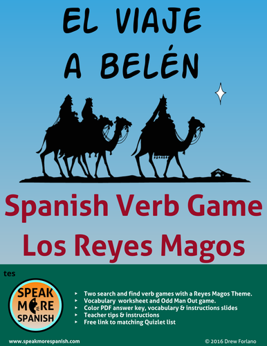 Los Reyes Magos. Spanish Vocabuary Games and Worksheets. Juegos de Vocabulario para Los Reyes Magos