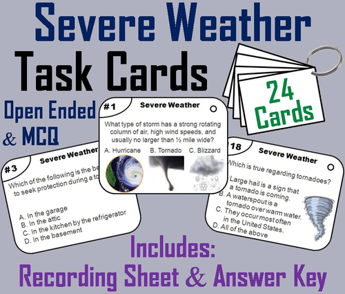 Severe Weather Task Cards