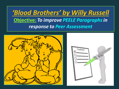 'Blood Brothers' EDUQAS iGCSE Literature Peer Assessment