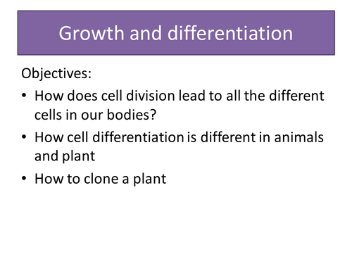 New GCSE Biology AQA Growth and differentiation.