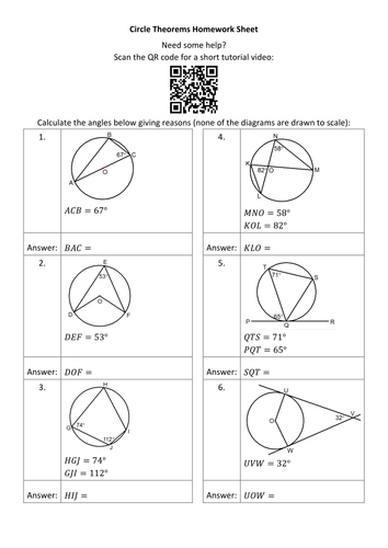 Geometry QR Code Homework Sheets - Bundle 3