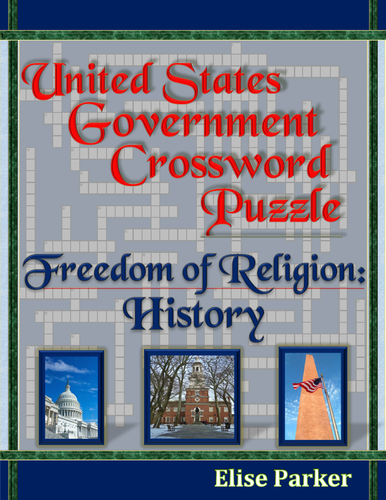 Freedom of Religion Crossword Puzzle: First Amendment History (U.S. Government Puzzle Worksheets)
