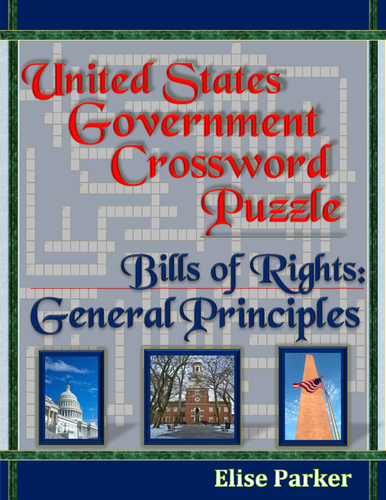 Bill of Rights Crossword Puzzle: General Principles (U.S. Government Puzzle Worksheets)
