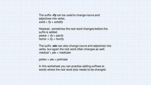 Year 5 Prefix and Suffixes