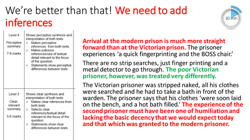 New specification GCSE English language  paper 2 (9-1) synthesis practice - summary practice