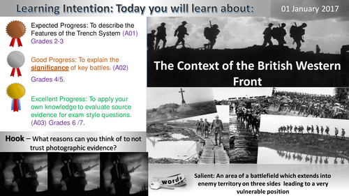 Medicine on the Western Front: Context of the British Sector. (GCSE 1-9)